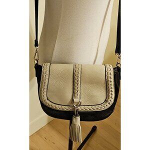 Coco + Carmen Pebbled Leather Convertible Crossbody Bag Tassel &Braided Detail